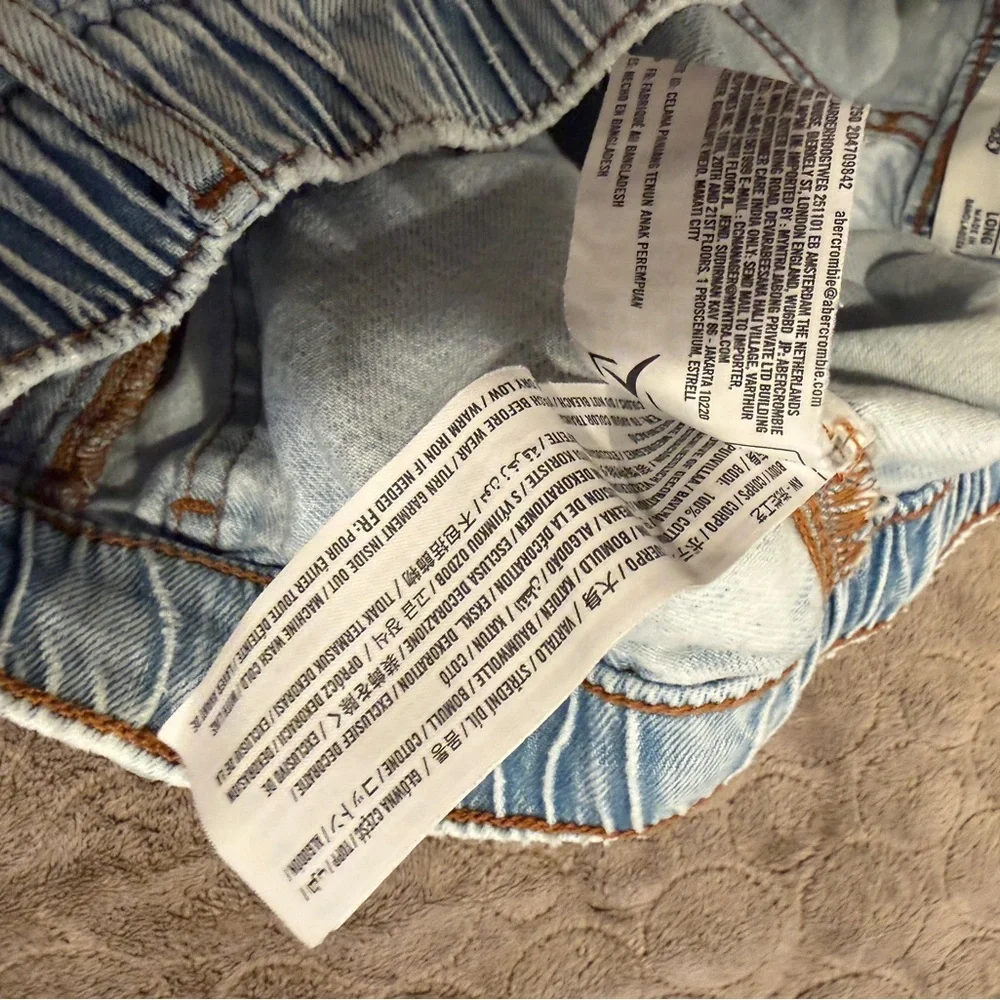 Light Blue Wide-Leg kids Abercrombie Jeans - Picture 4 of 7